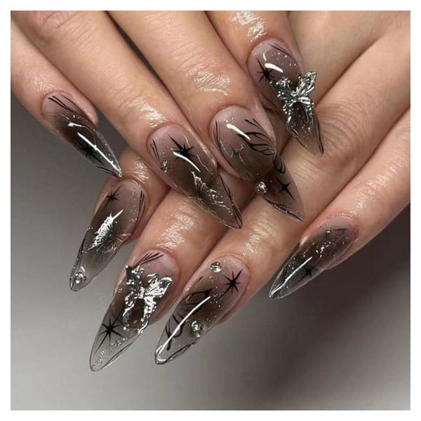 Klebennägel 24 Stück Full Cover Press On Nails Geschenk M 30 1 St