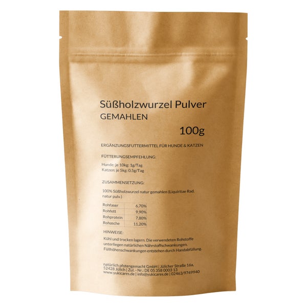 Yuki cares Süßholzwurzel Pulver für Tiere 100 g