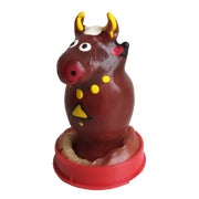 Scherzkondom «Stier» – handbemalt, kraftvolles Tiermotiv (1 Stück) 1 St