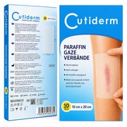 Cutiderm sterile Paraffingaze Kompresse 10 cm x 20 cm 10 St