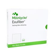 Exufiber 10x10 Cm Gel-faserverband 10 St