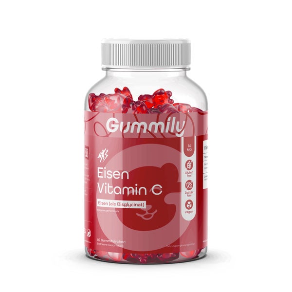 Eisen Bisglycinat mit Vitamin C für den Energiestoffwechsel 60 St