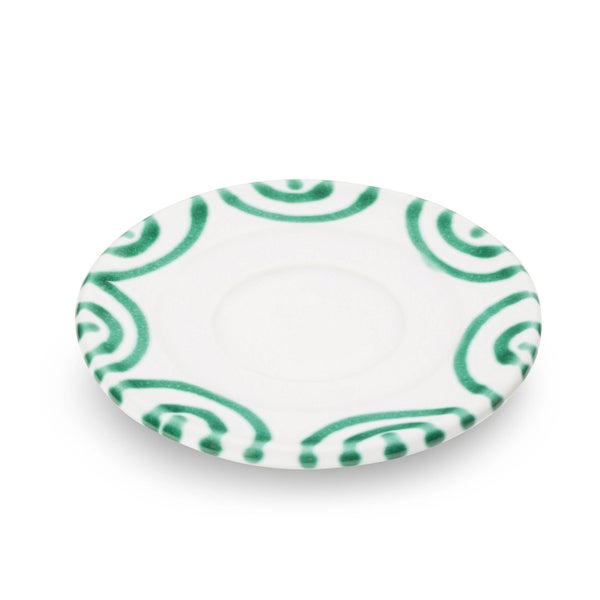 Gmundner Keramik Grüngeflammt  Unterteller Espresso  (Ø 11cm)