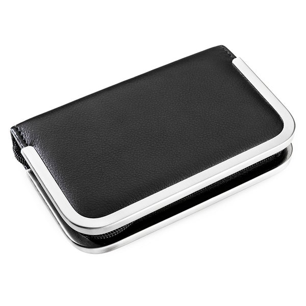 Etui "Tara" echtes Leder schwarz leer 1 St