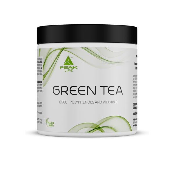 PEAK Grüntee - EGCG - 120 Kapseln I 120 Portionen I Diätunterstützung I sekundäre Pflanzenstoffe I Polyphenole I Antioxidant I mit Vitamin C I vegan I GMO frei 120 g
