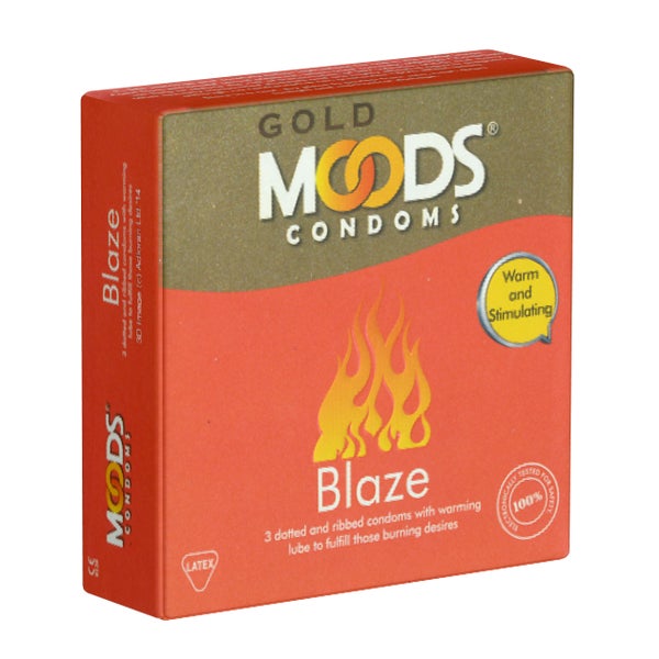 GOLD «Blaze Condoms» Kondome mit Wärmebeschichtung (3 Kondome) 3 St