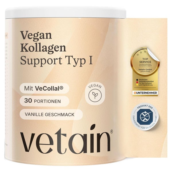 VETAIN Kollagen Pulver Typ 1 - Mit VeCollal® - Haut, Haare 300 g