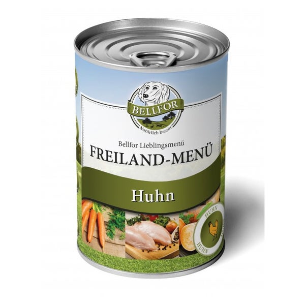 Bellfor Hundefutter Nass mit Huhn Freiland-Menü 400 g 400 g