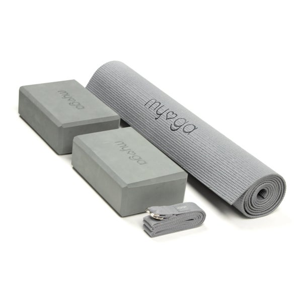 Myga Komplettes Yogamatten-Set - Grau 1 Set