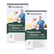 Produktabbildung: DocMorris Magnesium + Calcium + D3 Doppelpack 2X60 St