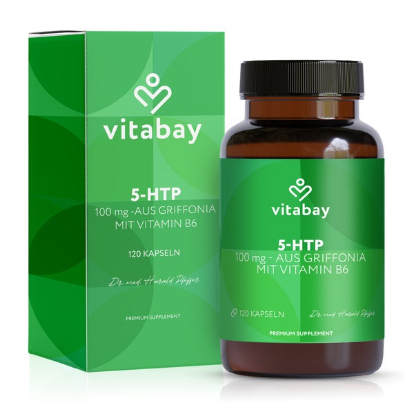 Vitabay 5-HTP 100 mg aus Griffonia + Vitamin B6 120 St
