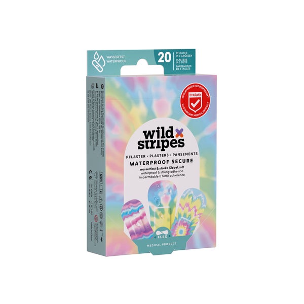 Wild Stripes Waterproof Pflaster - Rainbow Edition 20 St