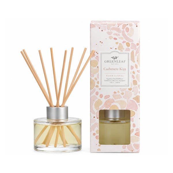 Greenleaf Cashmere Kiss Signature Reed Diffuser Raumduft mit Rose, Jasmin, Vanille & Patchouli 118 ml