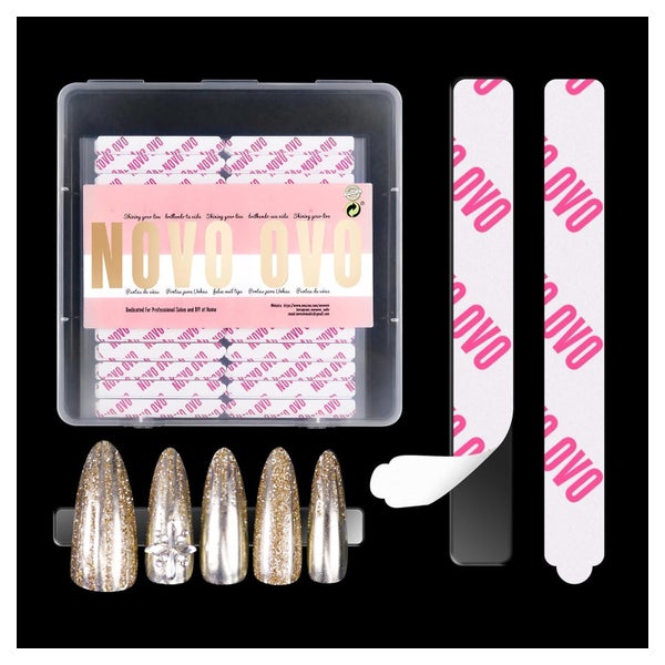 Klebelaschen Presson Easy Tear Transparent double-sided nail 1 St