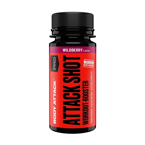 Body Attack Attack Shot 20 x Wildberry 60 ml