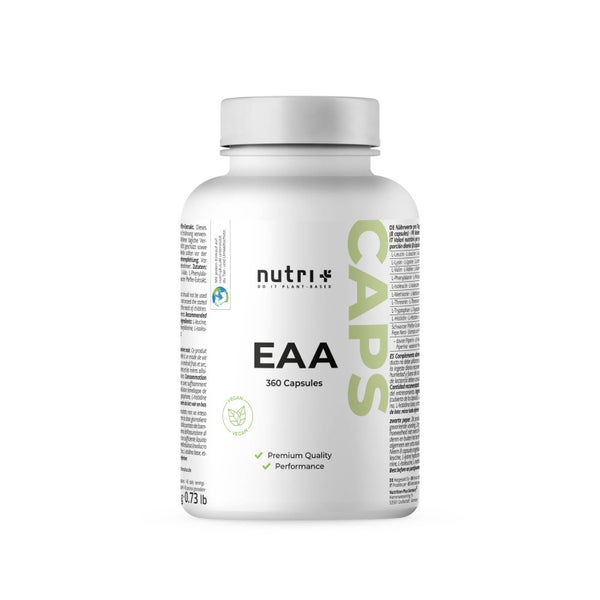 nutri+ EAA Kapseln - 9 Essentielle Aminosäuren - 360 Caps 360 St