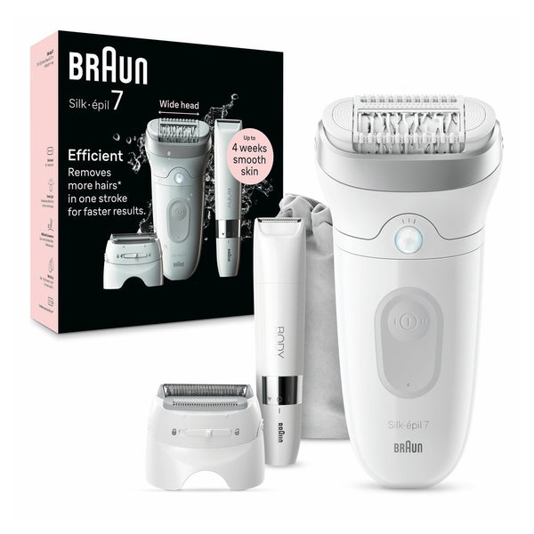 Braun Silk-épil 7-441 Epilierer weiß/silber 1 St