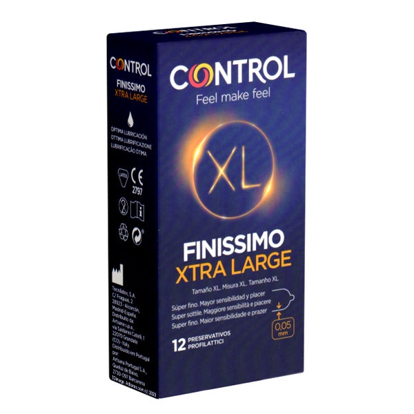 Finissimo Xtra Large – 12 ultradünne XXL Kondome, 0,057mm (12 Kondome) 12 St