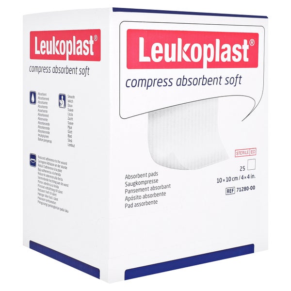 Leukoplast Compress Absorbent soft steri 25X1 St