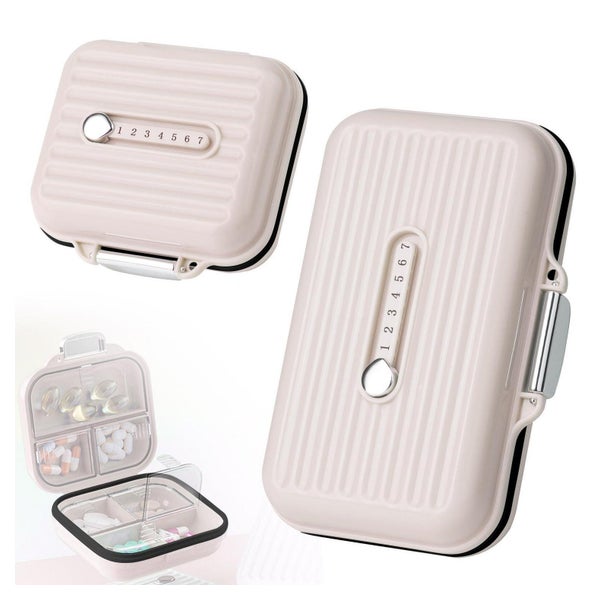 AOGOE Pillendose 7 Tage 2er Set, 7 Fächer, BPA-frei