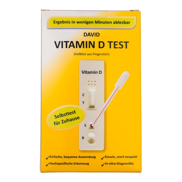 1 x David Vitamin D Testkit 0-100 ng/mL mit Farbkarte Selbsttest für zu Hause 1 St