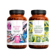 Fettstoffwechsel-Paket: Mariendistel, Artischocke + Cholin & Metabolismus Komplex in einem veganen Bundle - BLÜTENREIN & STOFFWECHSEL - NATURTREU® 152 g