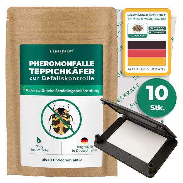 Silberkraft Pheromonfalle Teppichkäfer 10 Stück 10 St