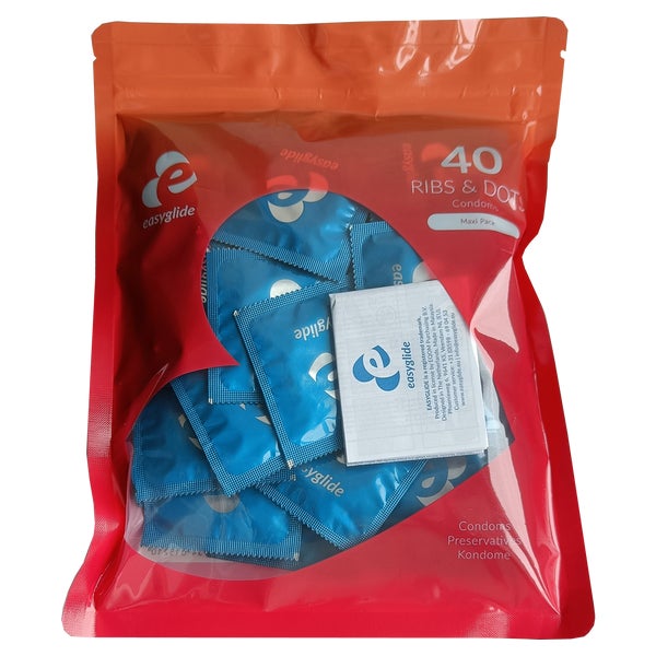 «Ribs & Dots» Kondome - 40er Pack, Rippen & Noppen (40 Kondome) 40 St