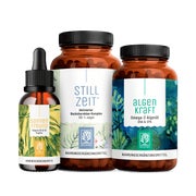 Stillkraft-Paket: Vitamin D3 + K2 (2.000 I.E.) , Omega 3 & Bockshornklee in einem veganen Bundle - SONNENFREUND, STILLZEIT & ALGENKRAFT - NATURTREU® 137 g