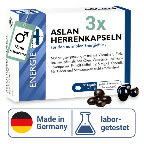 ASLAN Herrenkapseln Männer-Komplex mit Zink & Kürbiskernöl 90 St