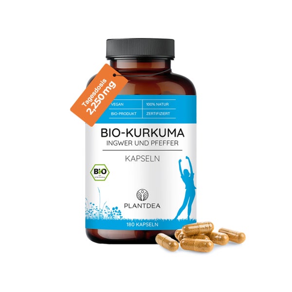 Bio Kurkuma, Ingwer & Pfeffer Kapseln 180 St