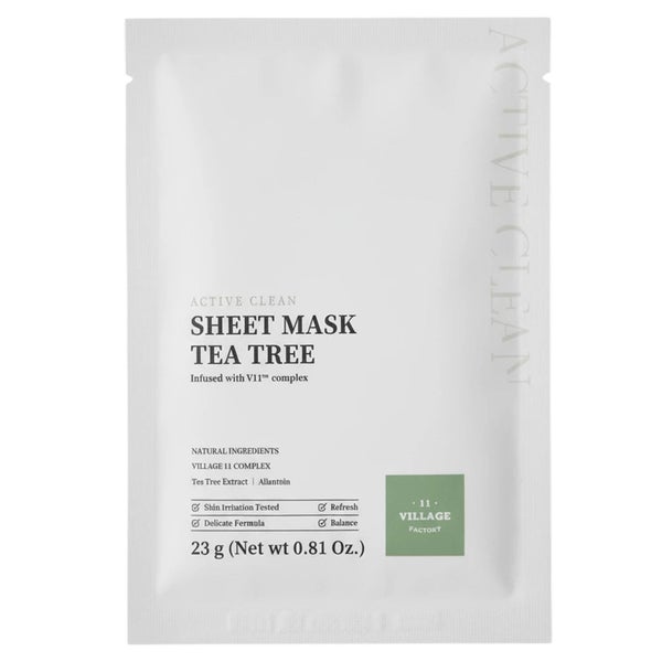 VILLAGE 11 FACTORY Active Clean Sheet Mask Tea-Tree 23 g