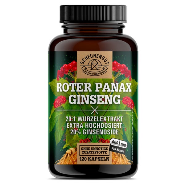 Scheunengut® roter Panax Ginseng | 20:1 Wurzel-Extrakt 120 St