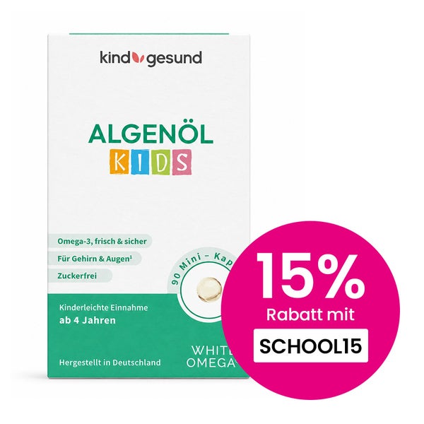 Omega 3 Kapseln Kinder, vegan aus Algenöl – White Omega Kids 90 St