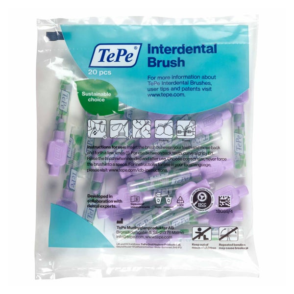 TePe Interdentalbürsten Extra Soft, Lila, ISO Größe: 6 20 St