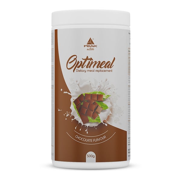 PEAK OptiMeal - 500g - Geschmack Chocolate I Pulver I 10 Portionen I Mahlzeitersatz-Shake I über 30g Protein I 24 Vitamine und Mineralstoffe I mit Omega-3 Fettsäuren und Ballaststoffen 500 g