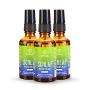 BitterLiebe - Schlaf Komplex Spray - 1mg Melatonin pro Tagesdosis, hochdosiert - mit Baldrian, Hopfen und Melisse - unterstützt Einschlafen und fördert tiefen Schlaf 3x 50 ml