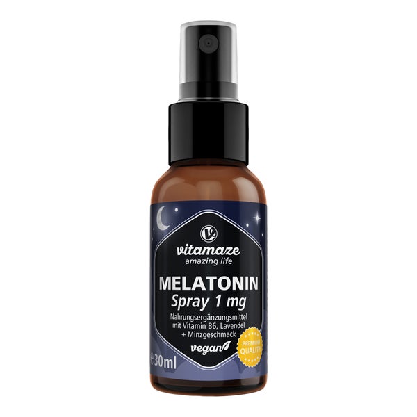 Melatonin 1 Mg hochdosiert Spray Vegan 30 ml