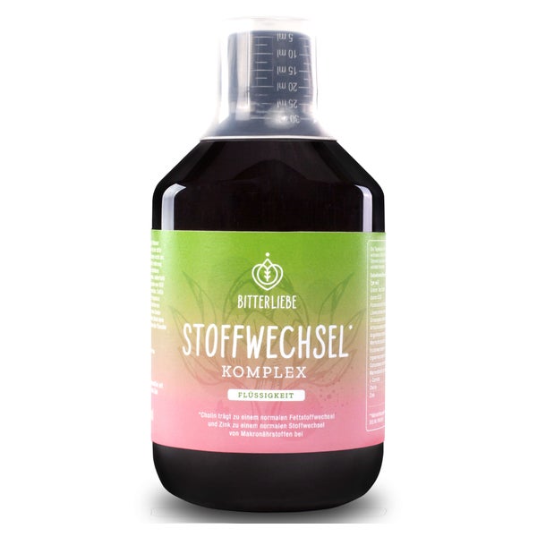 BitterLiebe Stoffwechsel * Shot - Mariendistel Artischocke Löwenzahn und L Carnitin zum Stoffwechsel beschleunigen * - Stoffwechselkur * mit Zink, Cholin und Bitterstoffe 1x 500 ml