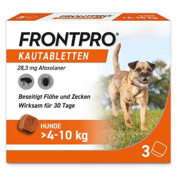 FRONTPRO Kautablette Hunde 4-10kg 3 St