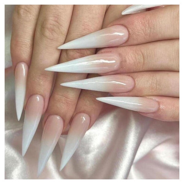 Kunstnägel Stiletto Lang Nude Babyboomer Gradient AS5 1 St