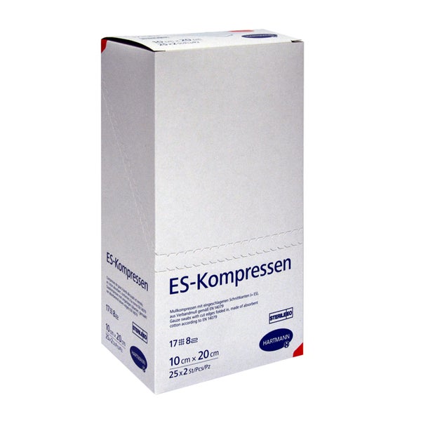 Es-kompressen Steril 10x20 cm 8fach 25X2 St