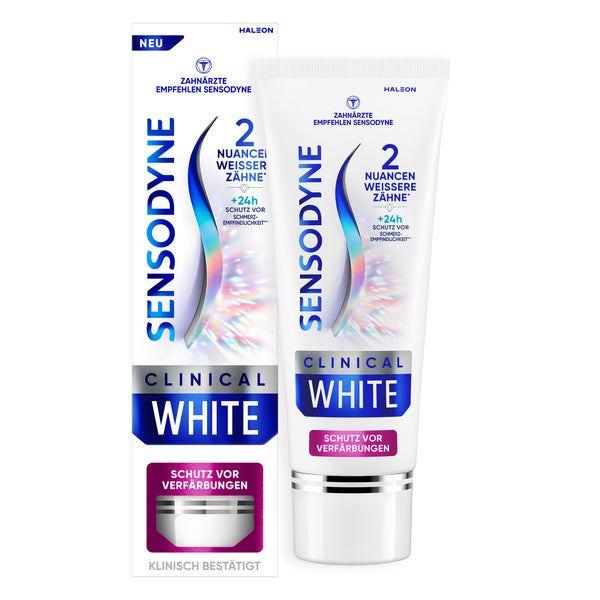 Sensodyne Clinical WHITE, Zahnpasta, 75ml, Zahncreme für weiße Zähne 75 ml