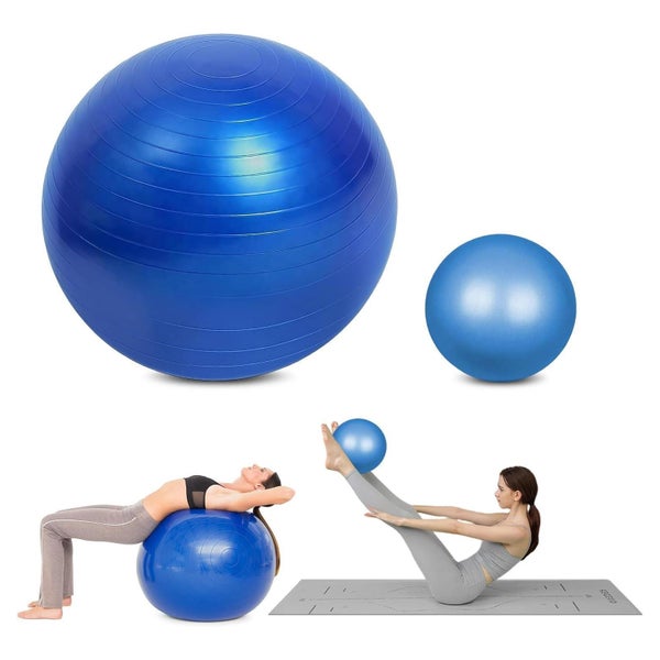 Gymnastikball 55cm AntiBurst Aufblasbar Fußpumpe 55CM+25CM B 1 St