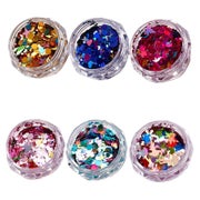 Glitzerpuder Nagelpulver Nagelkunst 6 Farben Bunt 6 Pcs 1 St