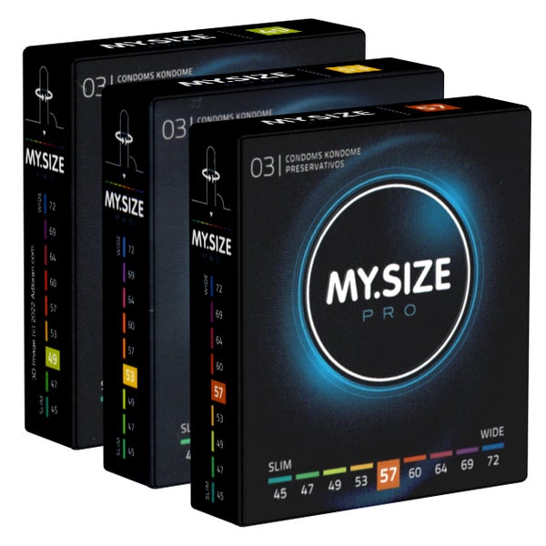 PRO «Probierset M» Maßkondome, hypoallergen, 9 Stück (9 Kondome) 9 St