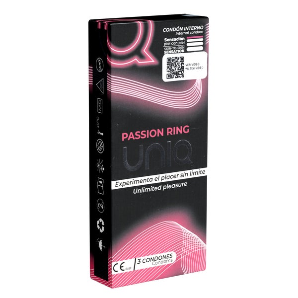«Passion Ring» Kondomslip, latexfreie Frauenkondome mit Ring (3 Kondome) 3 St