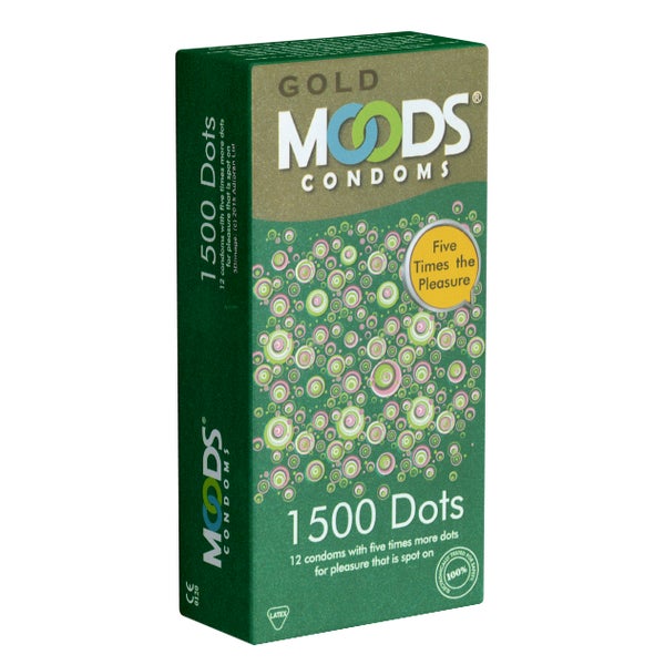«1500 Dots» 12 Stück, 53 mm, 1500 Noppen, Silikonöl (12 Kondome) 12 St