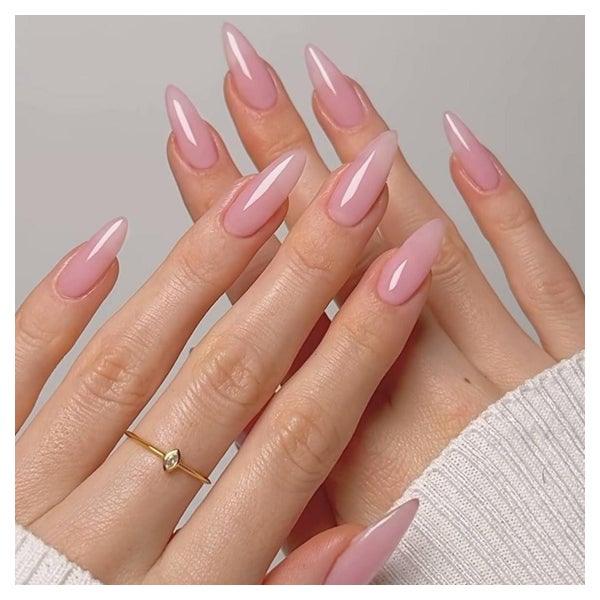 Künstliche Nägel Press On French Ombre Rosa Weiß Mandel 30 O 1 St