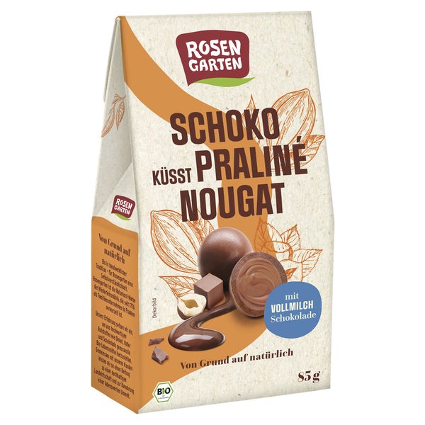 Rosengarten - Schoko küsst Praliné Nougat 85 g